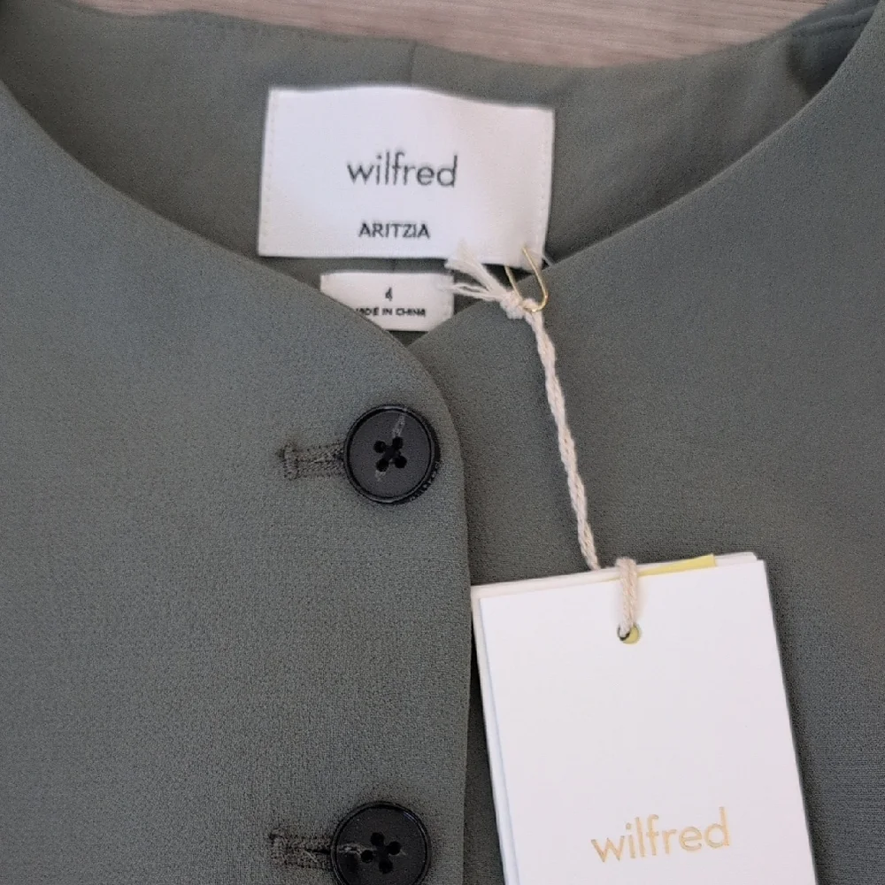 Aritzia Regal Vest in Smokey Sage - Picture 2 of 3